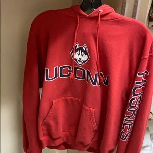 UConn red hoodie